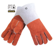 咖啡色耐高溫皮手套