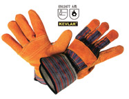 金黃色皮駁掌手套